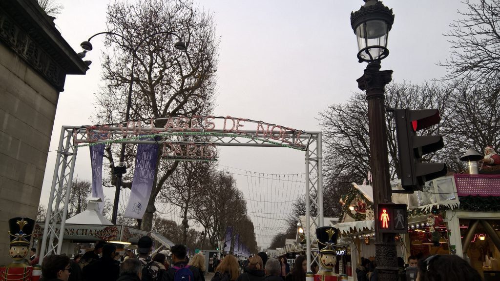 Champs Elysees Arc De Triomphe, Paris Christmas Market